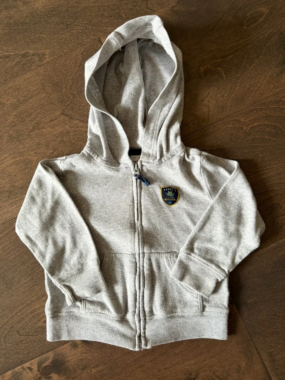 Carter's Navy Hoodie, Light Gray Hoodie & Cream Quilted Vest Set